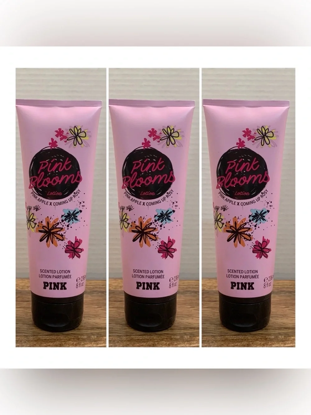 Victoria’s Secret PINK BLOOMS Scented Lotion ~ 8.4 fl.oz.  ( Lot of 3 )